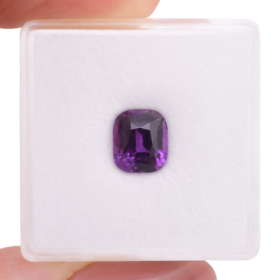 2.34 Carat Purple MADAGASCAR Cushion Sapphire