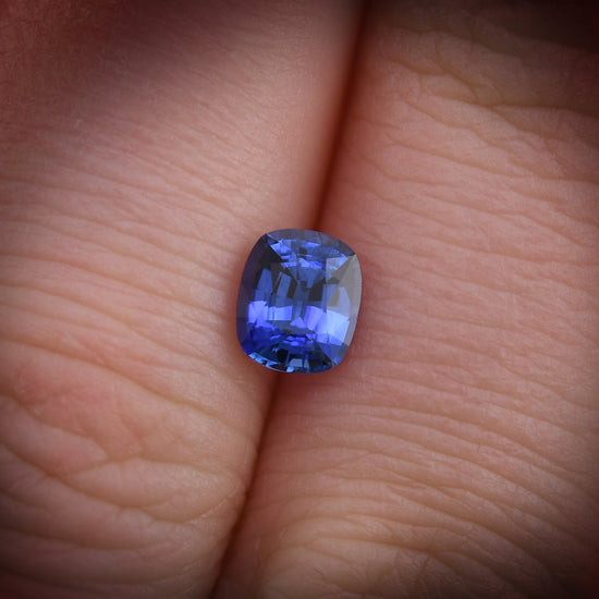 0.98 Carat Blue SRI LANKAN Cushion Sapphire