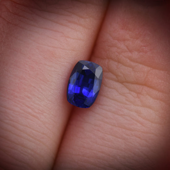 0.95 Carat Blue SRI LANKAN Cushion Sapphire