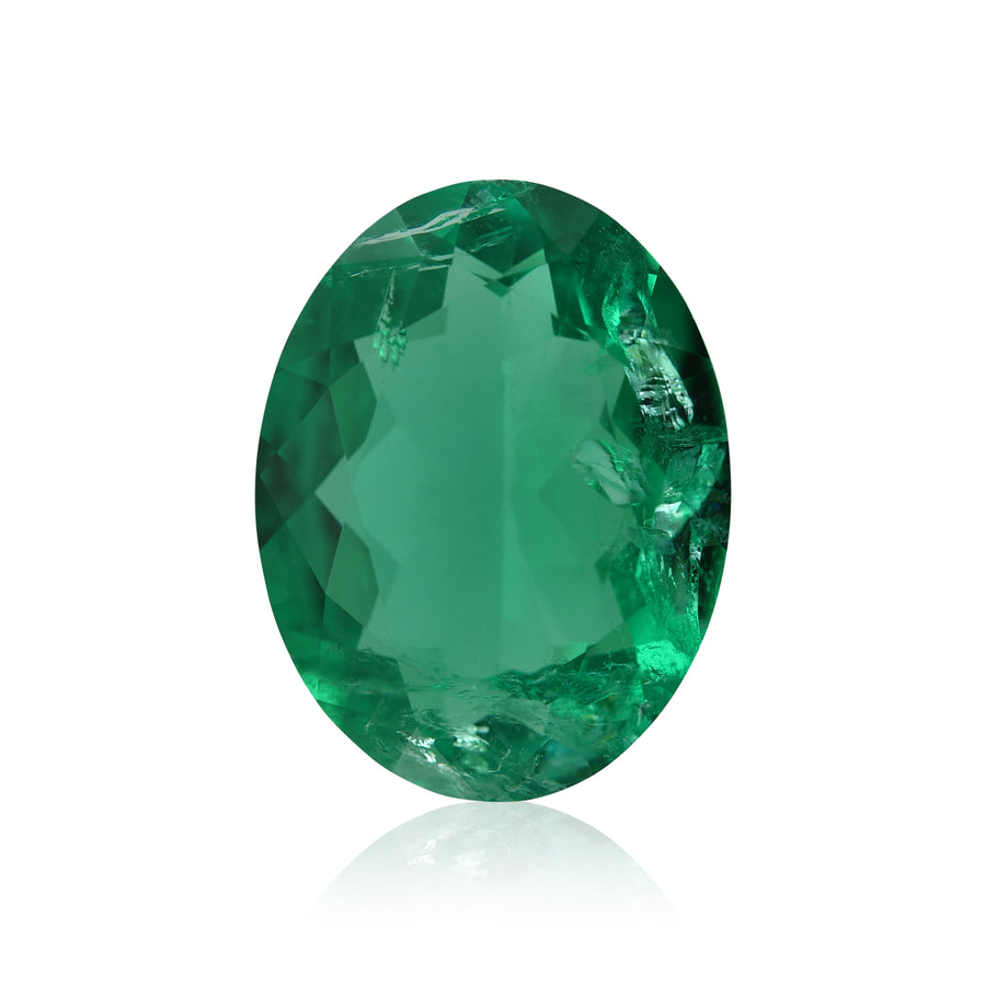 1.83 Carat Green COLOMBIAN Oval Emerald CD & MUZO