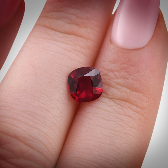 1.38 Carat Red MOZAMBIQUE Cushion Ruby CD