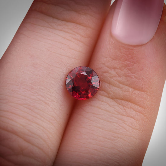 1.21 Carat Red MOZAMBIQUE Round Ruby CD Pigeon Blood
