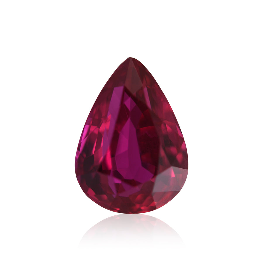 2.06 Carat Red MOZAMBICAN Pear Ruby CD