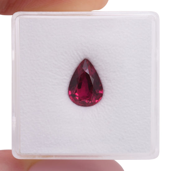 2.06 Carat Red MOZAMBICAN Pear Ruby CD