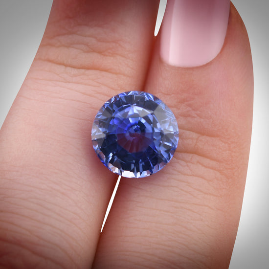 7.06 Carat Blue SRI LANKAN Round Sapphire CD