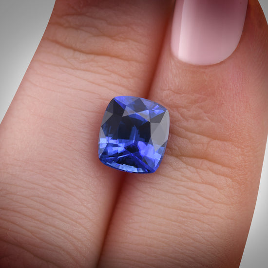 3.53 Carat Blue SRI LANKAN Cushion Sapphire CD