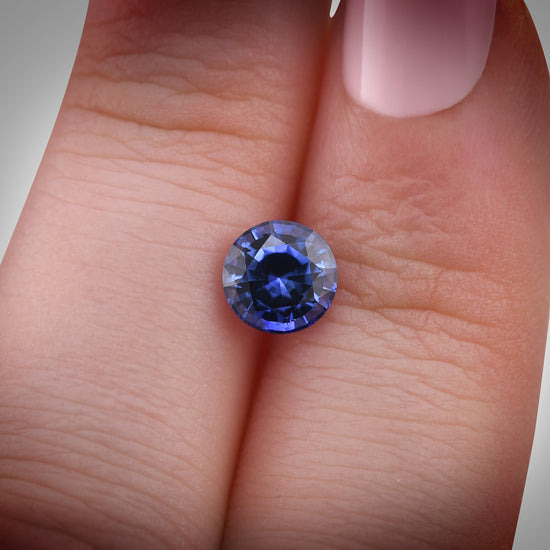 Zaffiro Rotondo BLU DELLO SRI LANKA da 1,39 carati