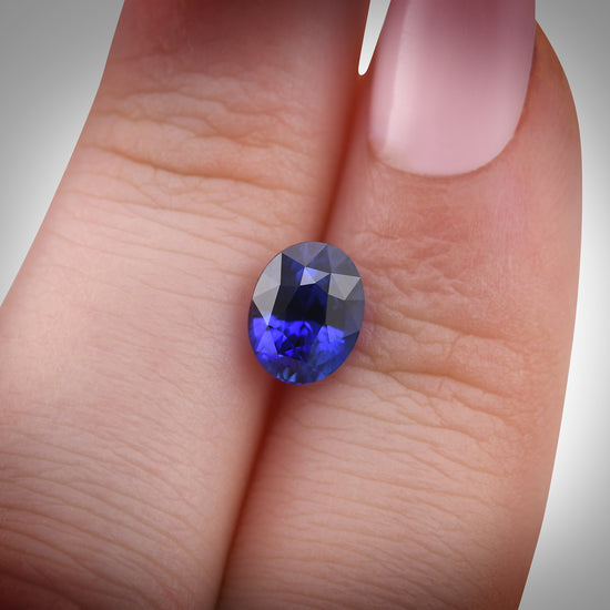 2.13 Carat Blue SRI LANKAN Oval Sapphire CD No Heat