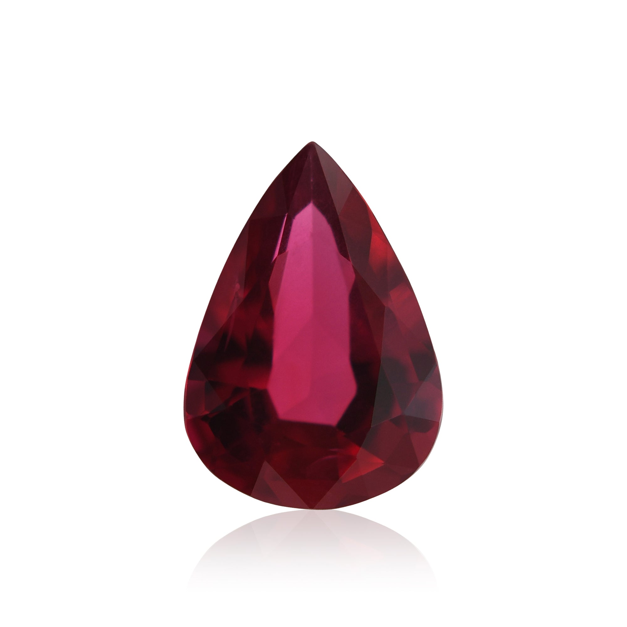 1.72 Carat Vivid Red MOZAMBIQUE Pear Ruby CD | LEIBISH