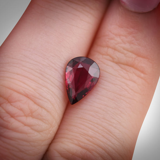 2.05 Carat Vivid Red MOZAMBIQUE Pear Ruby CD