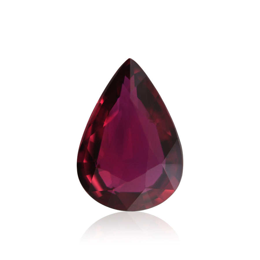 2.05 Carat Vivid Red MOZAMBIQUE Pear Ruby CD