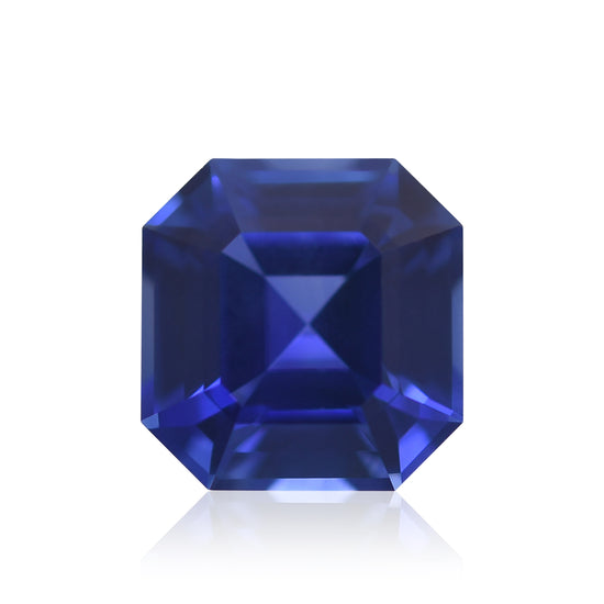 Zaffiro Asscher BLU DELLO SRI LANKA da 1,73 carati