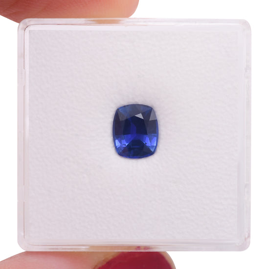 Zaffiro Ceylon a cuscino, blu, da 1,14 carati