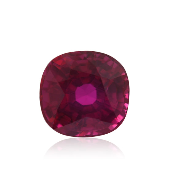 3.49 Karat Roter MOZAMBIQUE Cushion Rubin AGL unbehandelt