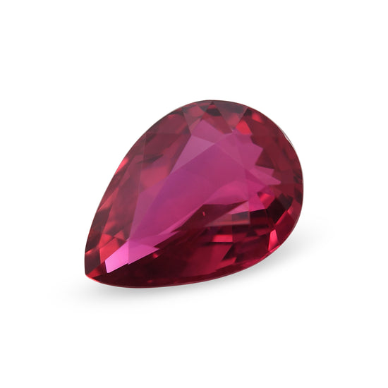 4.02 Carat Red MOZAMBIQUE Pear Ruby AGL Non Heated