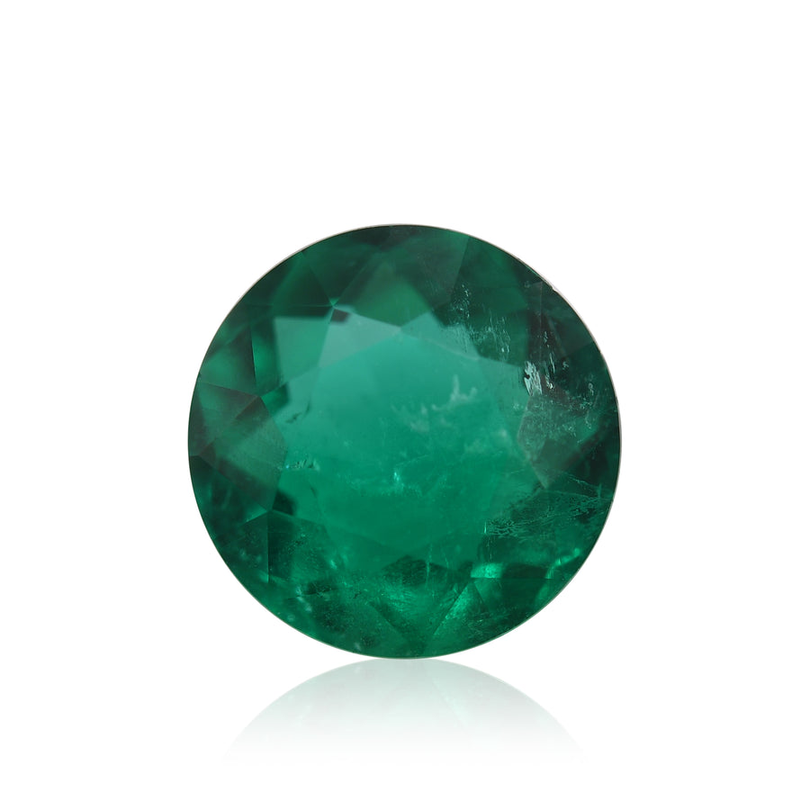 4.20 Carat Green COLOMBIAN Round Emerald CD