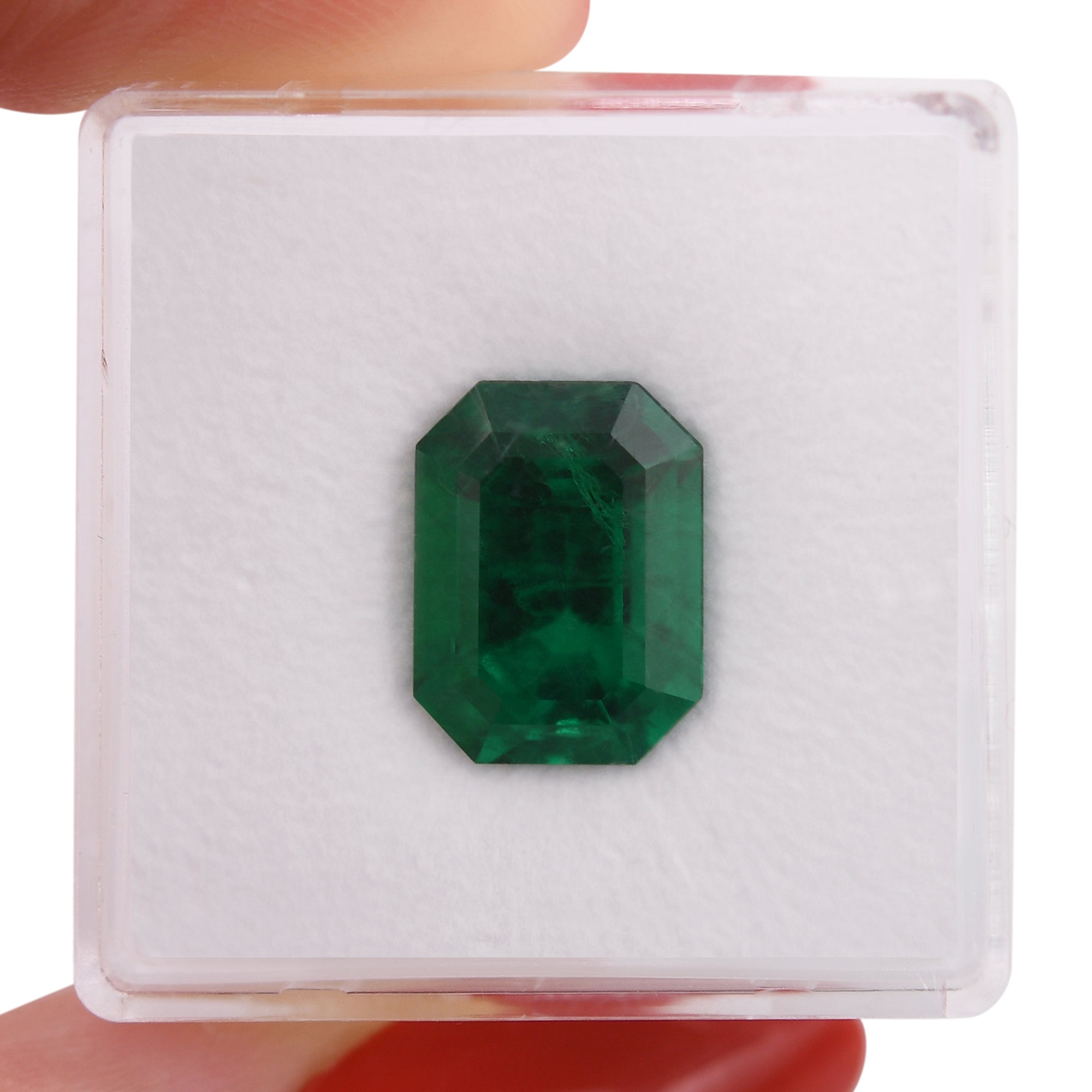 4.08 Carat Green COLOMBIAN Emerald Emerald CD | LEIBISH