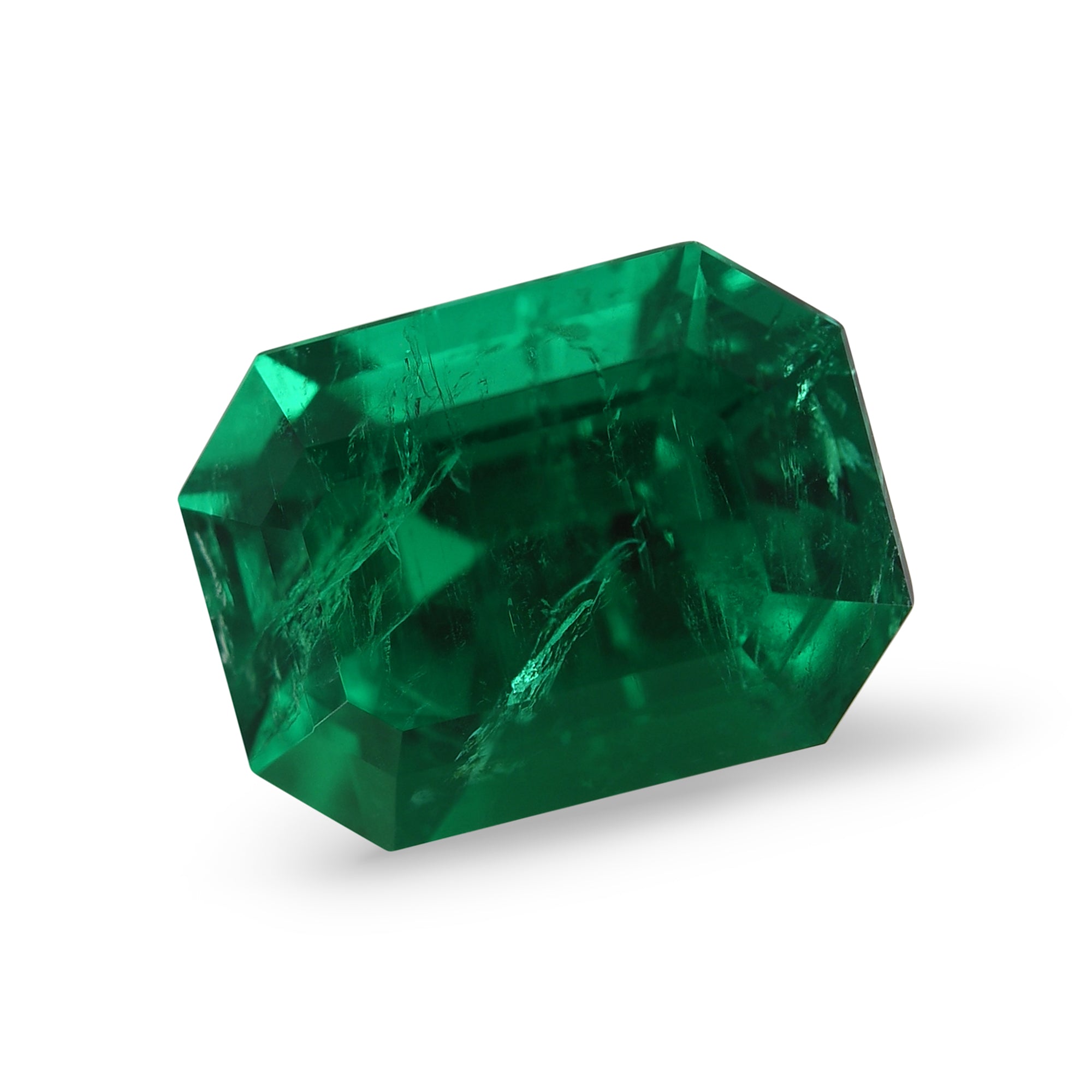 4.08 Carat Green COLOMBIAN Emerald Emerald CD | LEIBISH