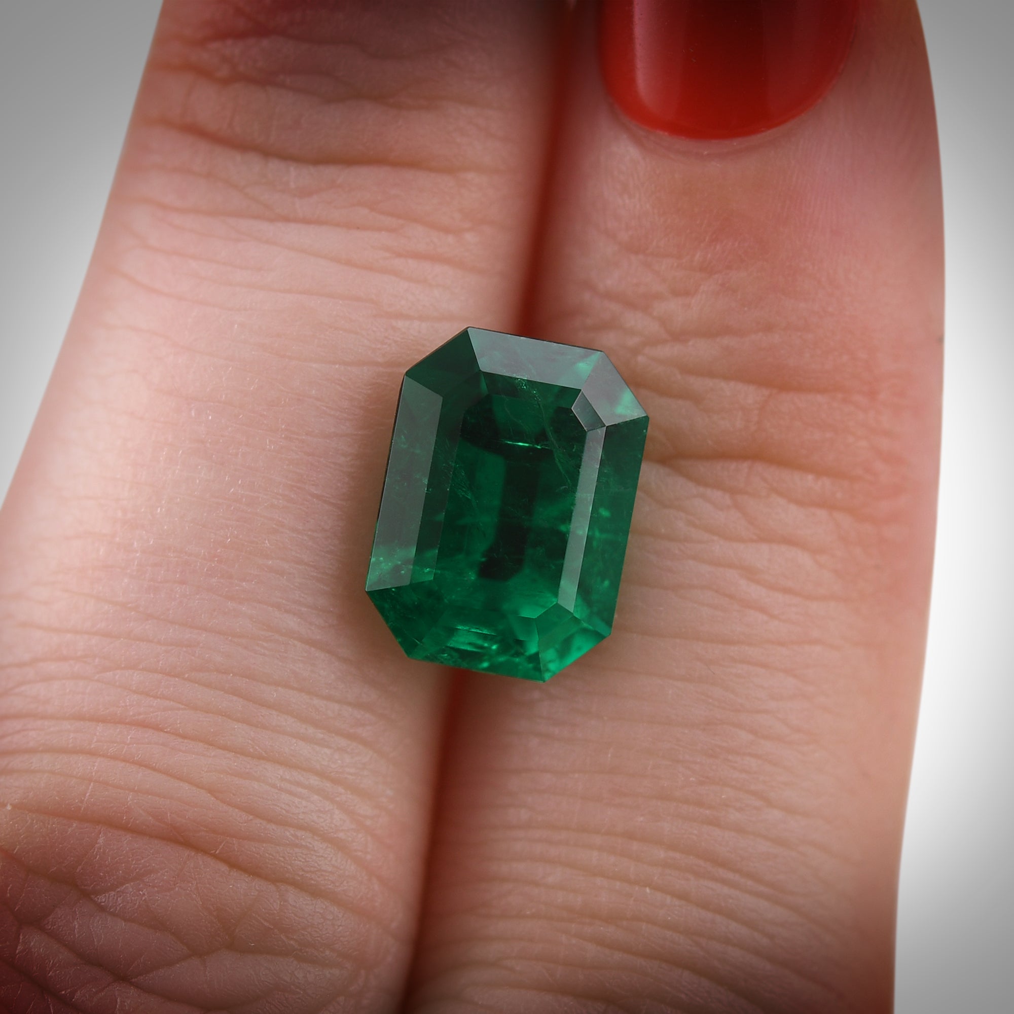 4.08 Carat Green COLOMBIAN Emerald Emerald CD | LEIBISH