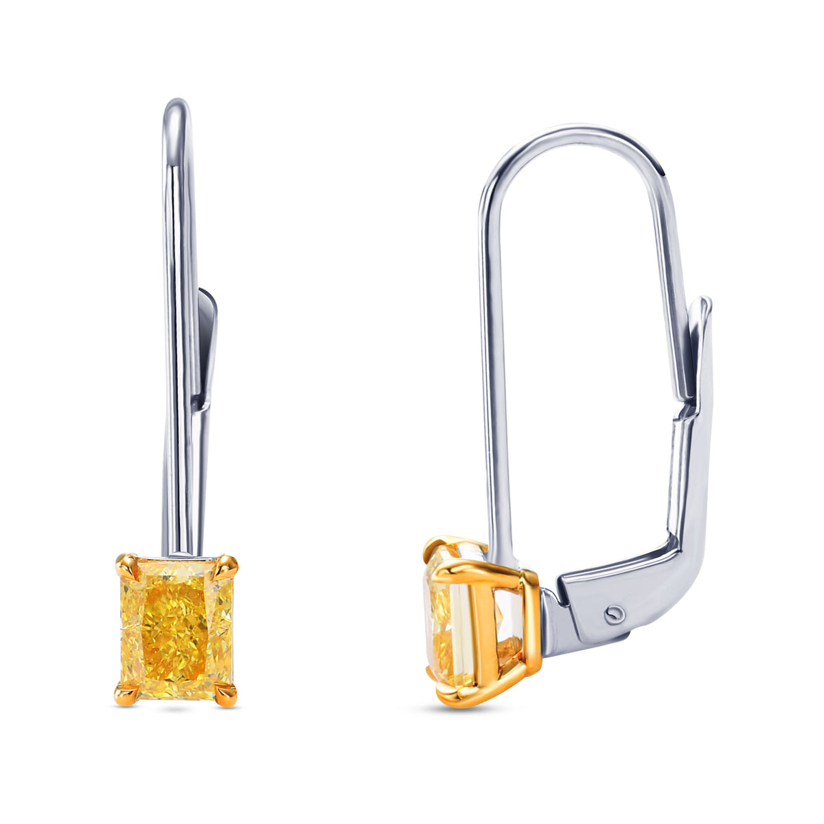 Diamond Drop Leverback Earrings - 2