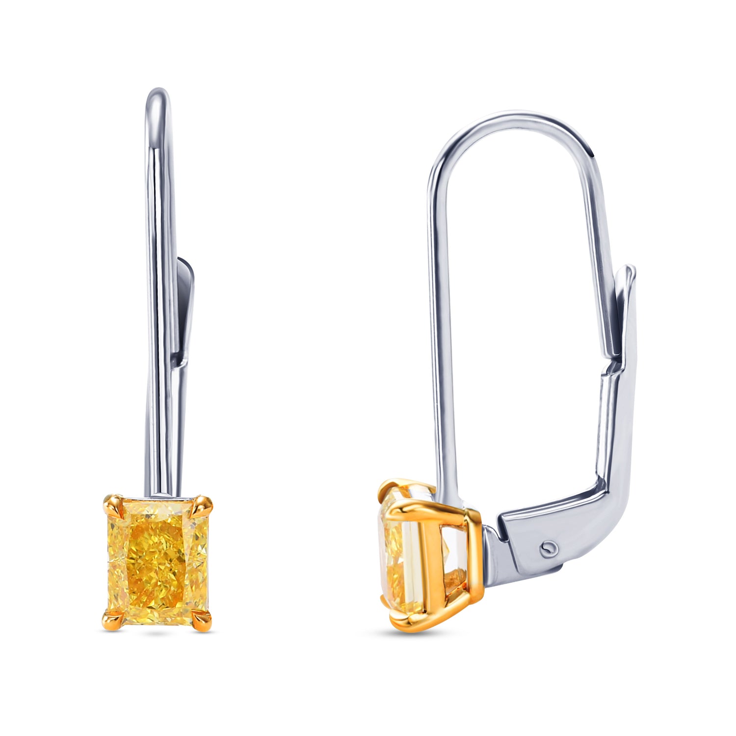 Diamond Drop Leverback Earrings - 2