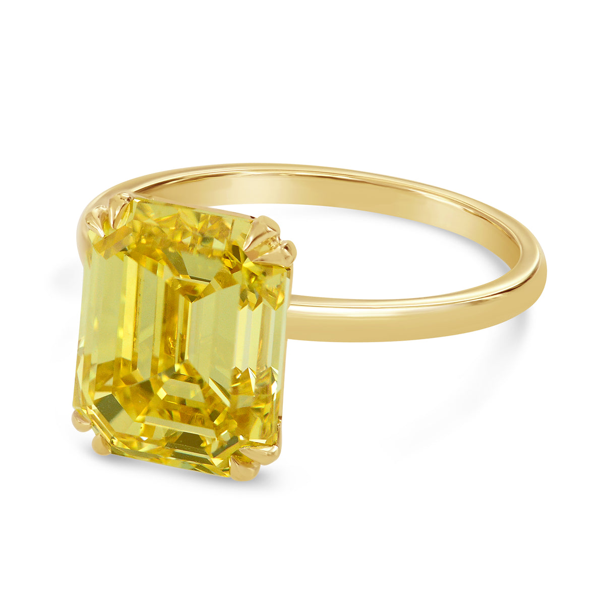 Cut-cornered Double Prong Solitaire Ring Setting - 6