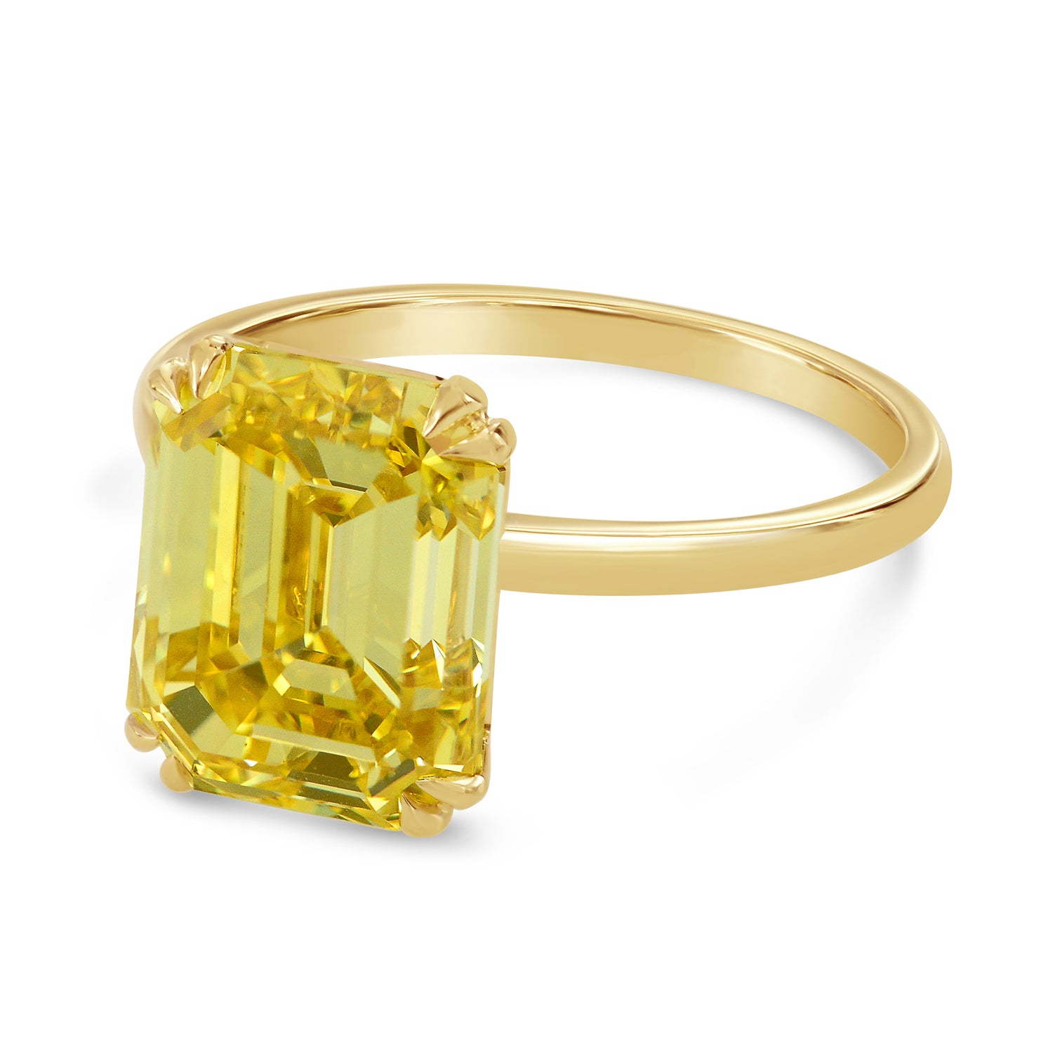 Cut-cornered Double Prong Solitaire Ring Setting - 6