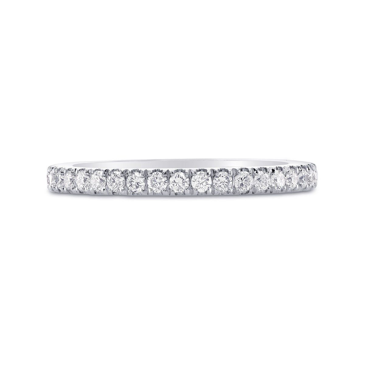 Platinum Diamond Half-Eternity Wedding Band