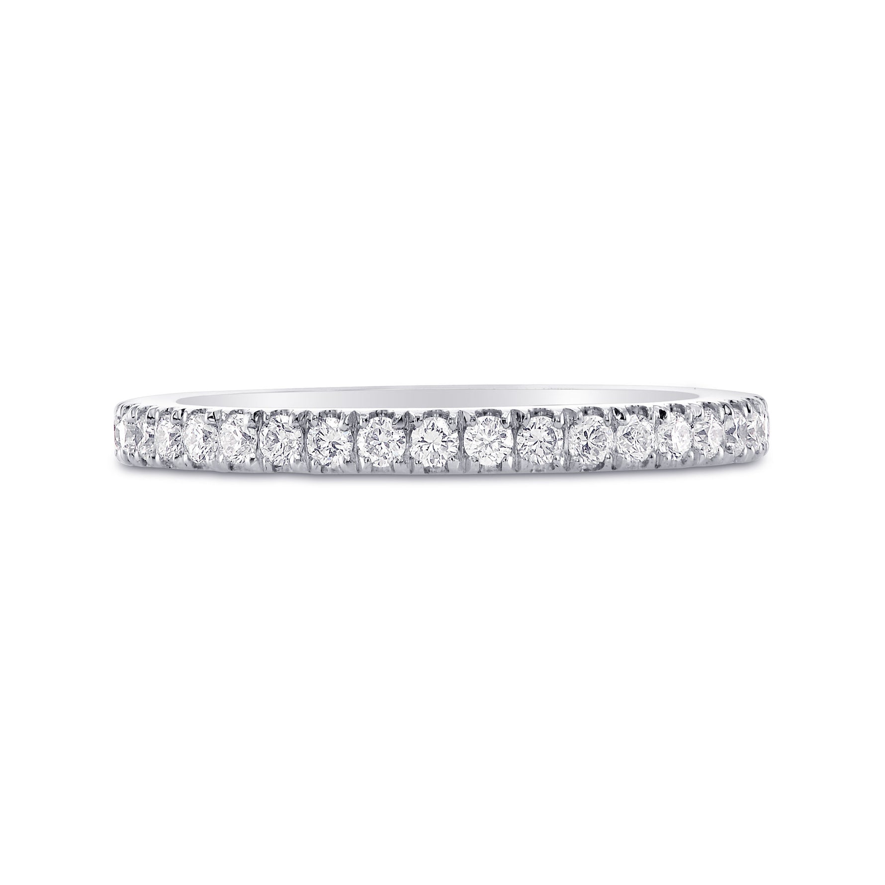 Platinum Diamond Half-Eternity Wedding Band