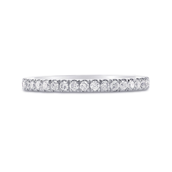 Platinum Diamond Half-Eternity Wedding Band