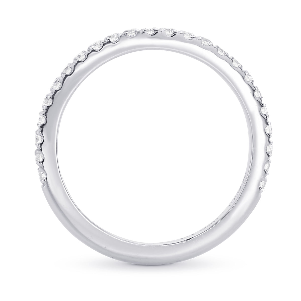 Platinum Diamond Half-Eternity Wedding Band