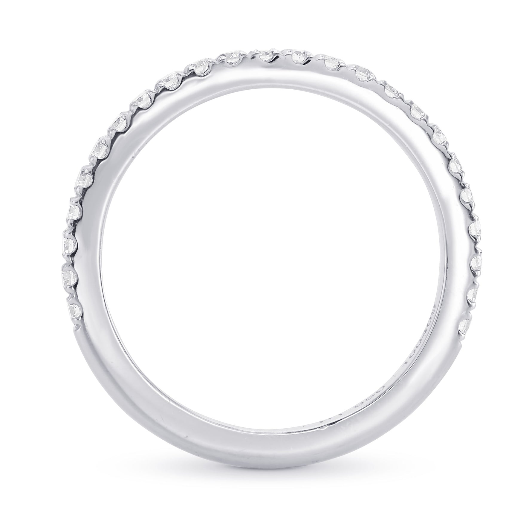 Platinum Diamond Half-Eternity Wedding Band