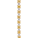 Fancy Yellow and White Cushion Diamond Bracelet