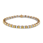 Fancy Yellow Radiant and White Diamond Bracelet