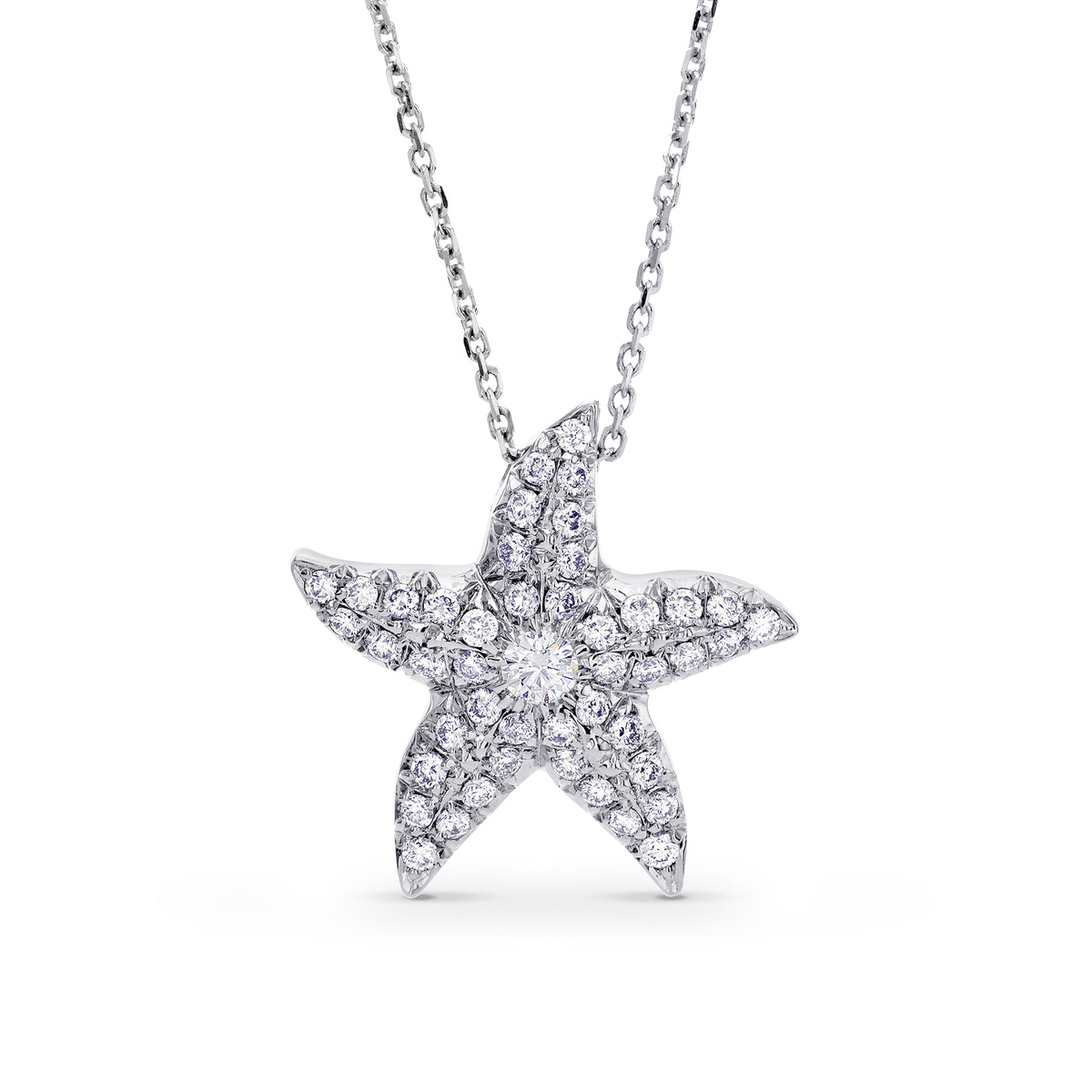 Pave Diamond Starfish Pendant