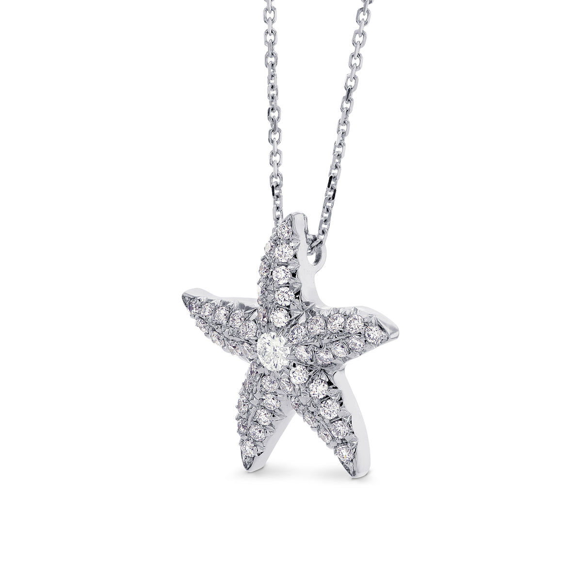 Pave Diamond Starfish Pendant