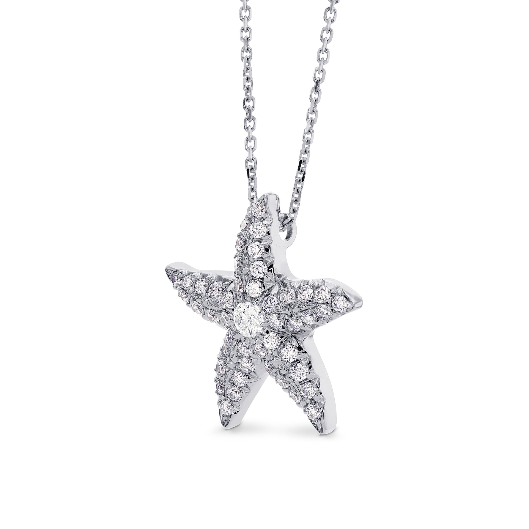 Pave Diamond Starfish Pendant