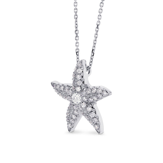 Pave Diamond Starfish Pendant
