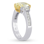 Fancy Light Yellow Cushion, Trapezoid & Princess Diamond Ring