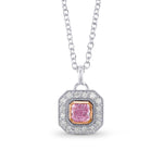 Closed Pave Round Hanging Halo Diamond Pendant Setting