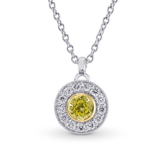 Closed Pave Round Hanging Halo Diamond Pendant Setting - 5