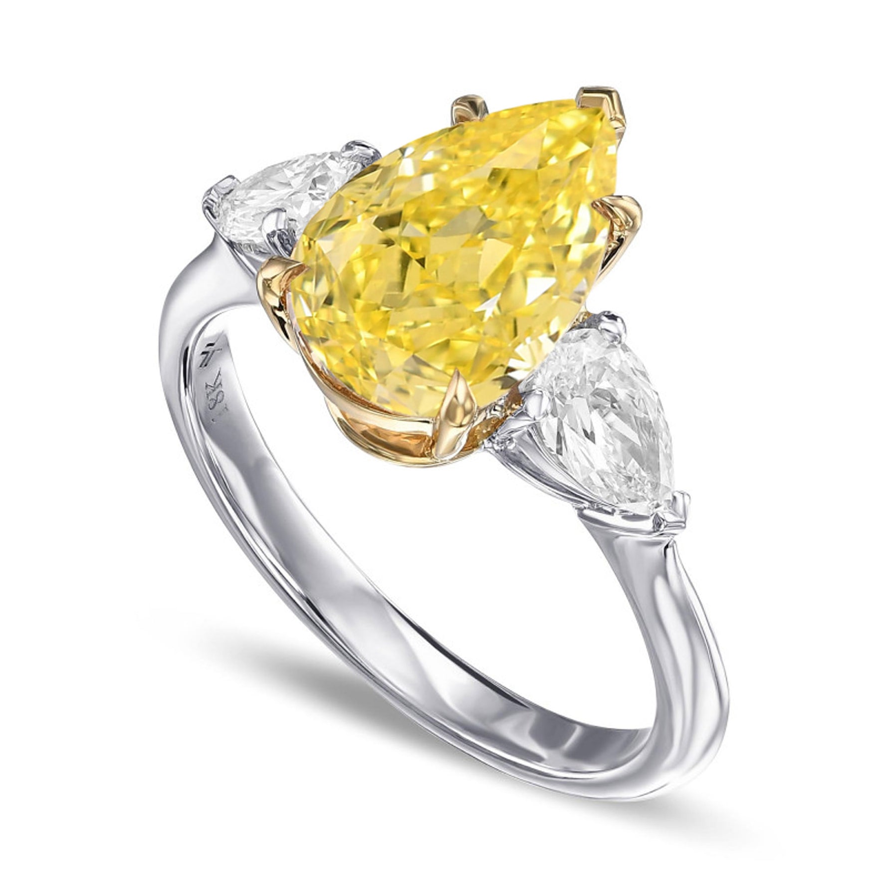 Pear Diamond Side-stone Ring Setting - 2