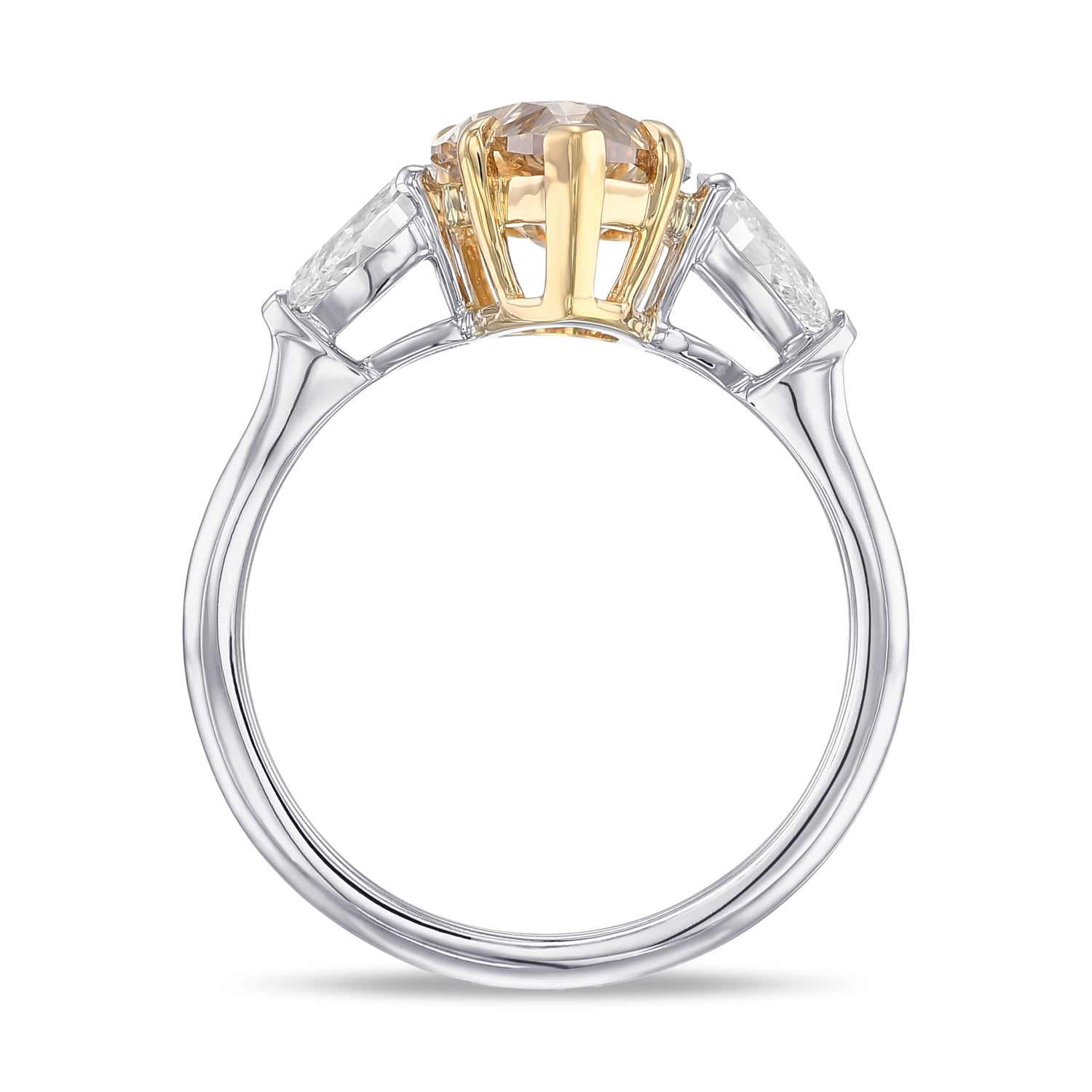 Pear Diamond Side-stone Ring Setting - 4