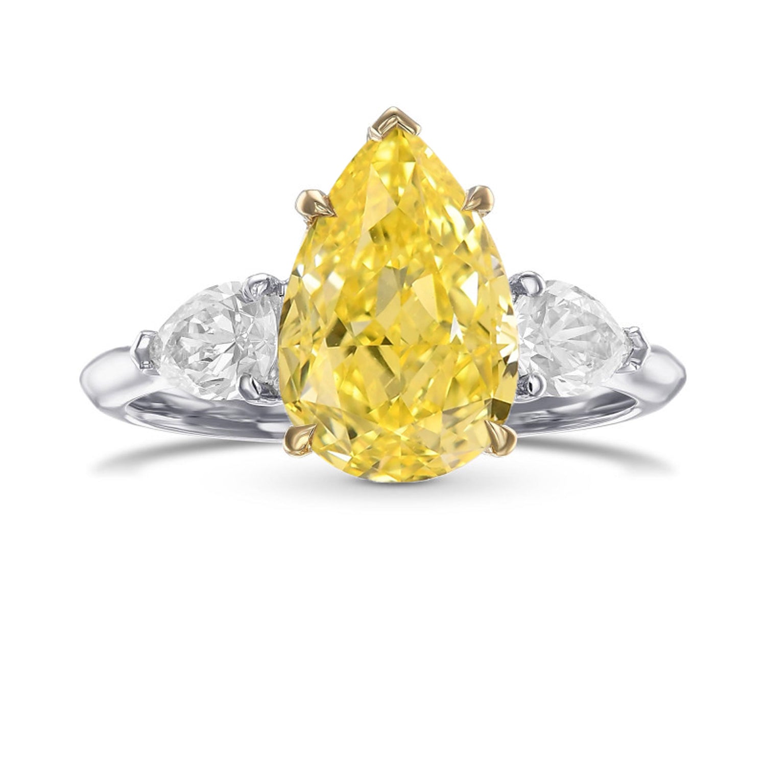 Pear Diamond Side-stone Ring Setting