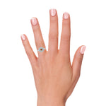 Fancy Deep Brown Round Diamond Double Halo Ring