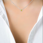 Fancy Yellow Oval Diamond Pendant