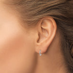 Fancy Pink Diamond Pave Hoop Earrings