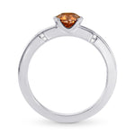 Fancy Deep Brownish Orange Diamond Ring