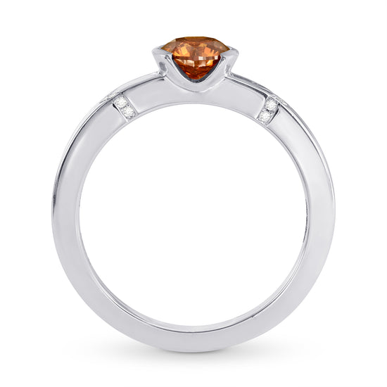 Fancy Deep Brownish Orange Diamond Ring