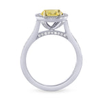 Vintage Style Milgrain Halo Diamond Ring Setting - 2